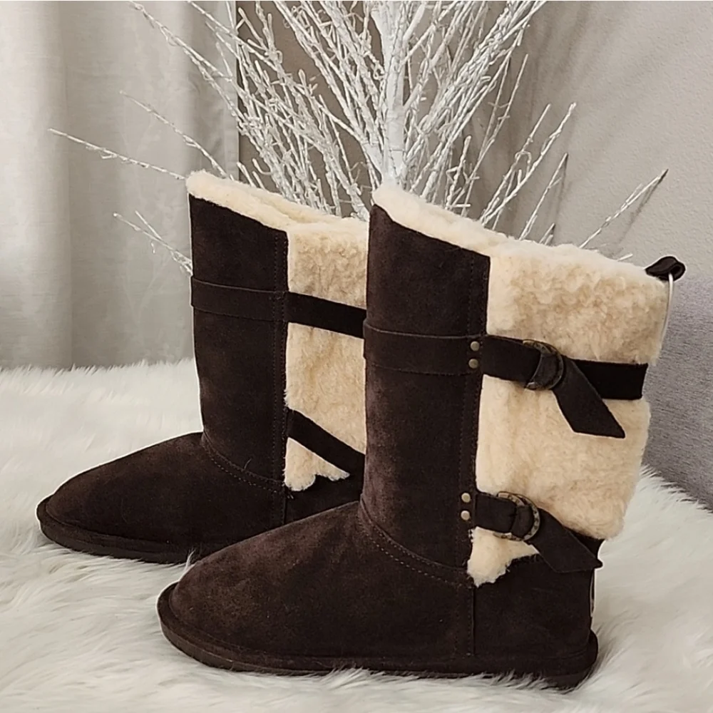 Bearpaw Alexandra Wool Sheep Skin Mid Calf Winter Boots